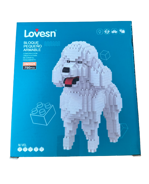 Set De Bloques De Construcción Lovesn Perrito Poodle 790 Piezas